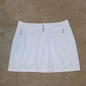 Jofit Cream Skort with Button Accents